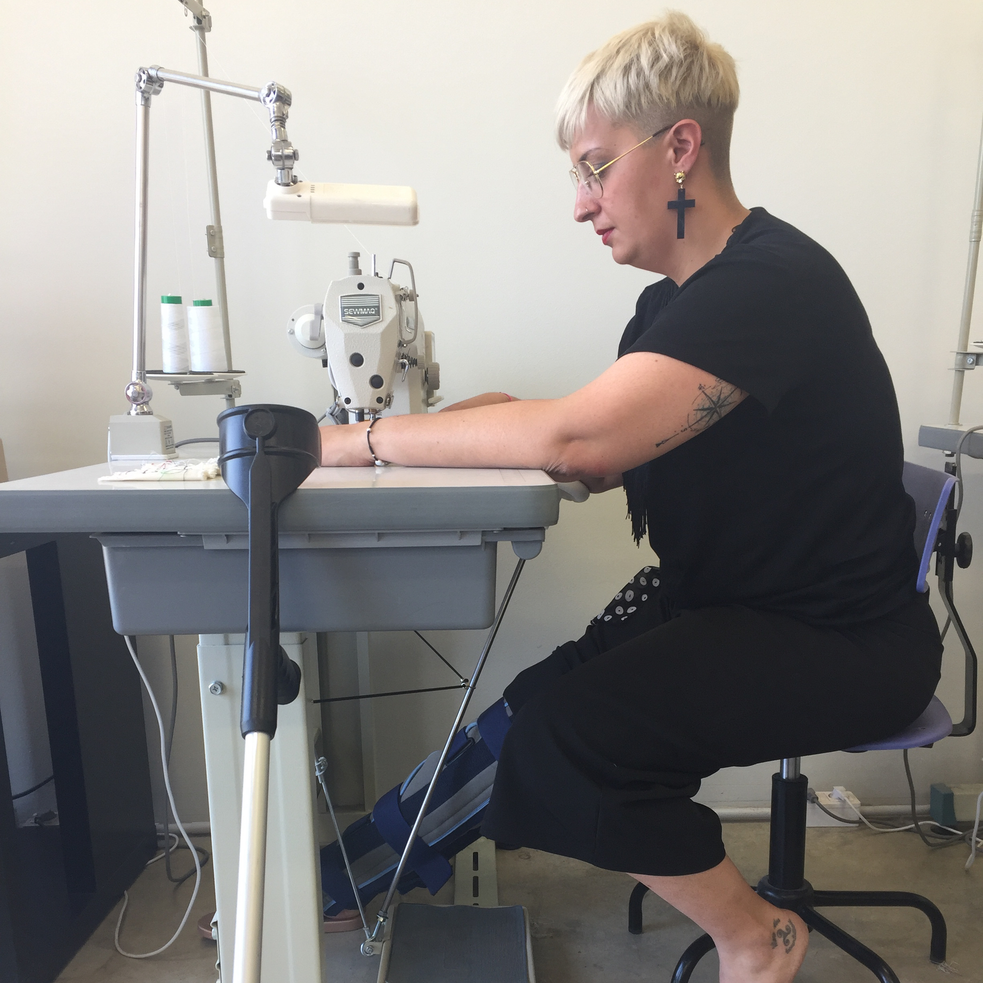 MovingStick. Sewing machine adaptation