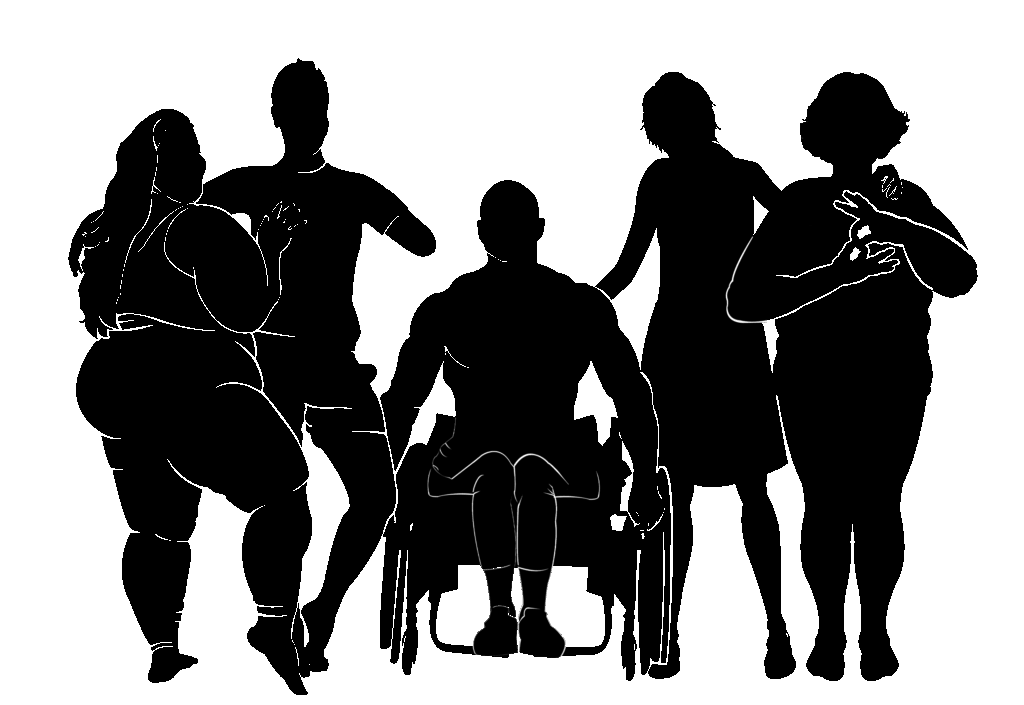 Icon 5 persons with different disabilities